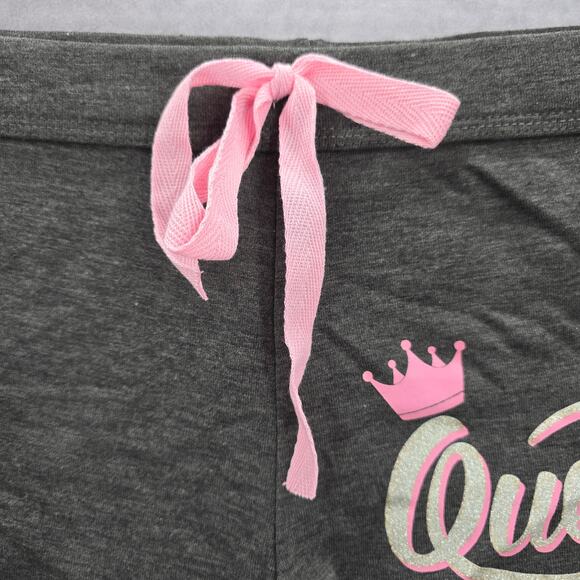 Bobbie Brooks Gray Sleepwear Queen Stretch Comfy Pink Shorts S Small - Picture 3 of 6